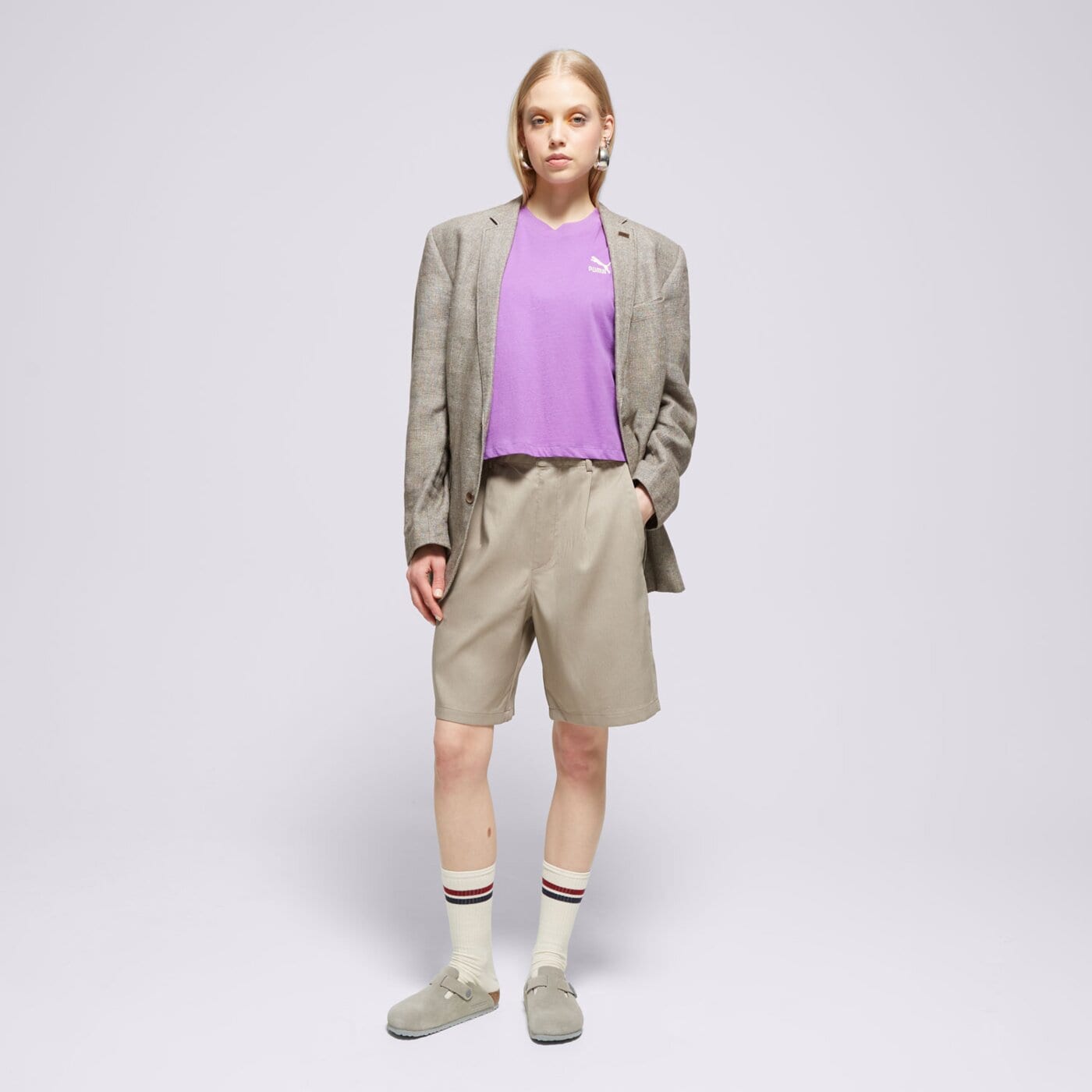 Koszulka damska PUMA T-SHIRT BETTER CLASSICS OVERSIZED 62422650 kolor fioletowy