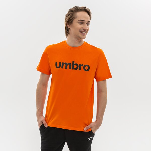 Koszulka męska UMBRO T-SHIRT FW LINEAR LOGO GRAPHIC 65551u-8wb kolor pomarańczowy