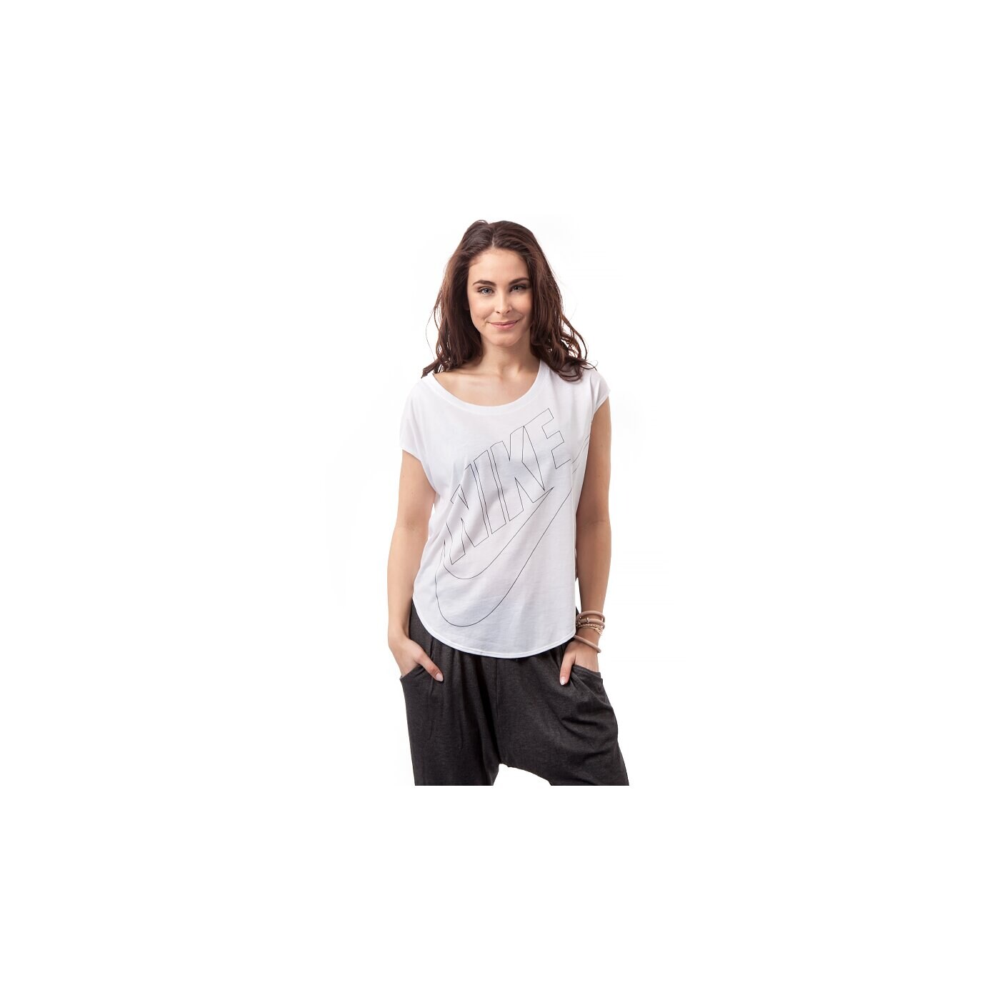 Koszulka damska NIKE T-SHIRT SIGNAL TEE 642768100 kolor biały
