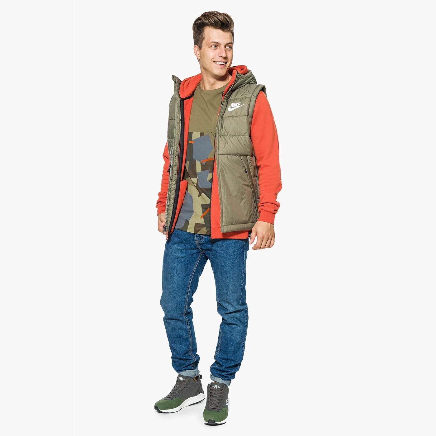 Bezrękawnik męski NIKE BEZRůKAWNIK M NSW SYN FIL VEST 861790222 kolor khaki