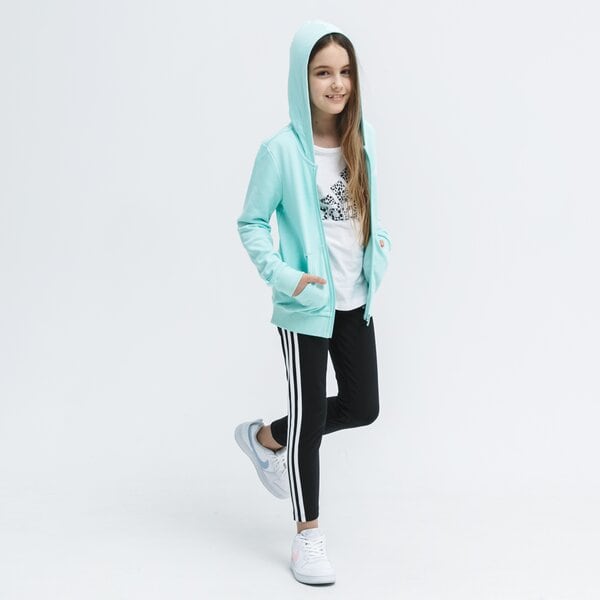 Bluza dziecięca ADIDAS BLUZA ROZPINANA Z KAPTUREM G LIN FZ HD gn4080 kolor niebieski