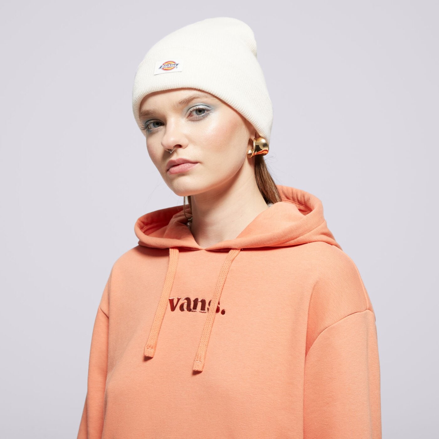 Bluza damska VANS BLUZA Z KAPTUREM W ESSENTIAL FT RLX PO vn000jf6vvl kolor pomarańczowy