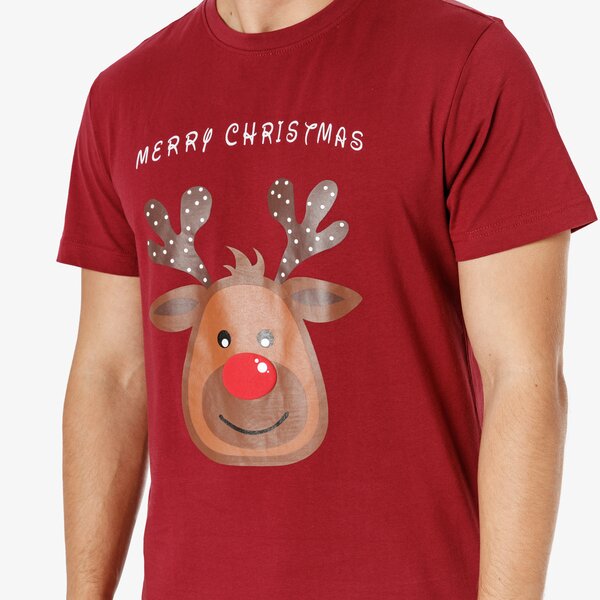 Koszulka męska FEEWEAR T-SHIRT SS REDNOSE fw38tsm63001 kolor bordowy