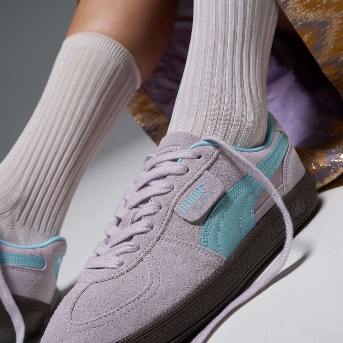 Buty sportowe damskie PUMA PALERMO 39646353 kolor fioletowy