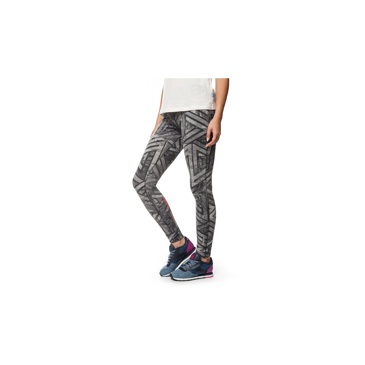 Spodnie dresowe damskie REEBOK SPODNIE OS NYLUX TIGHTG ai6766 kolor szary
