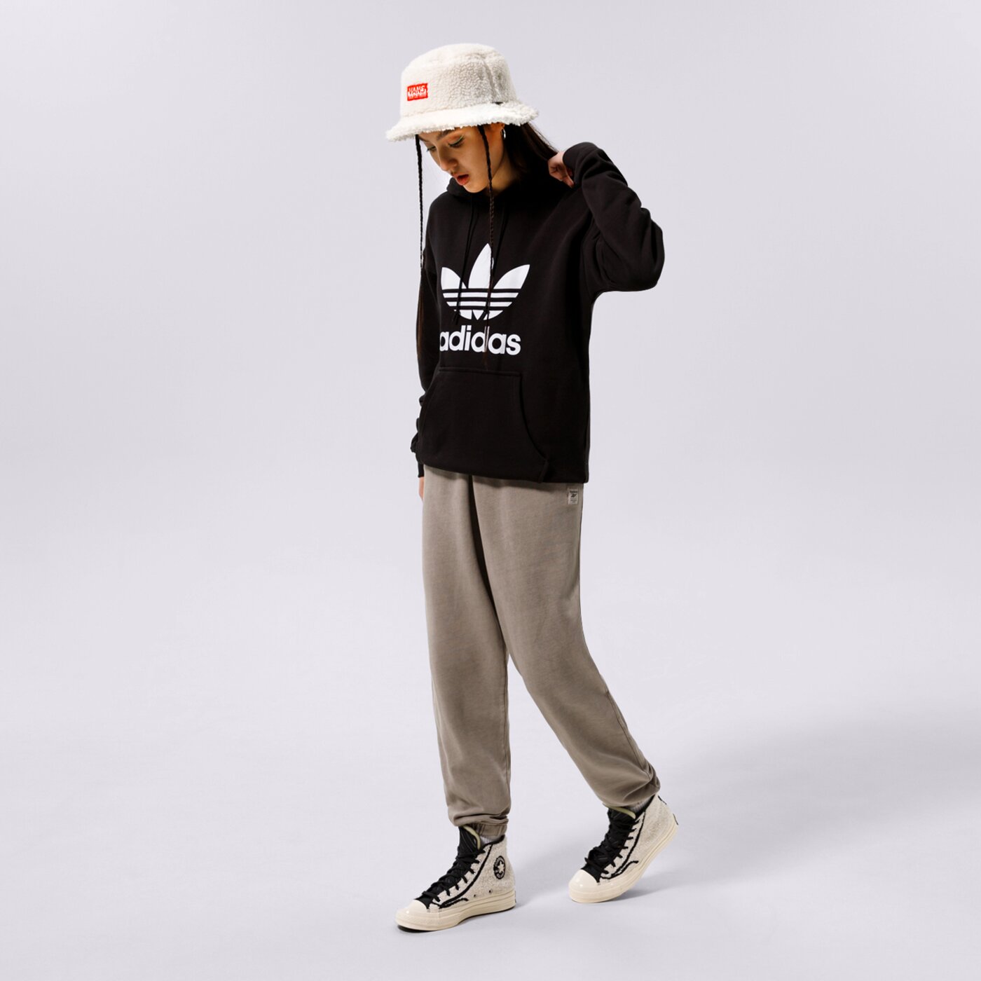 Bluza damska ADIDAS BLUZA Z KAPTUREM TRF HOODIE fm3307 kolor czarny