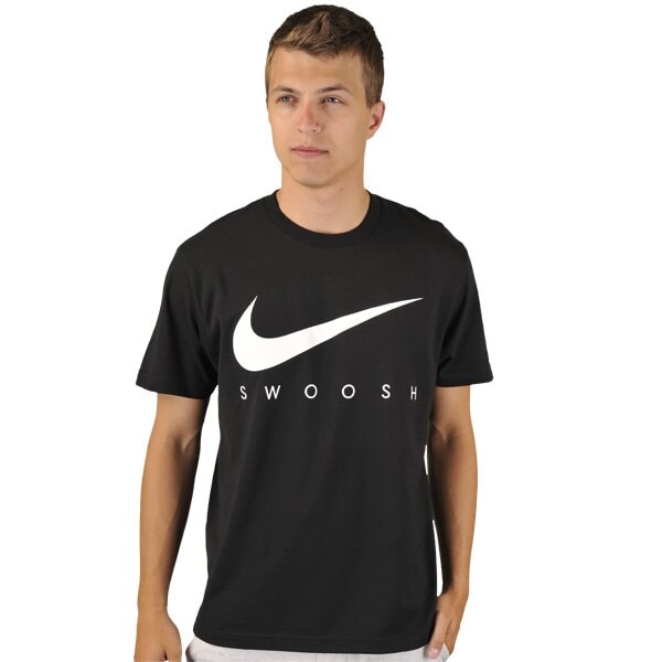 Koszulka męska NIKE T-SHIRT BIG SWOOSH BLACK 429671010 kolor czarny