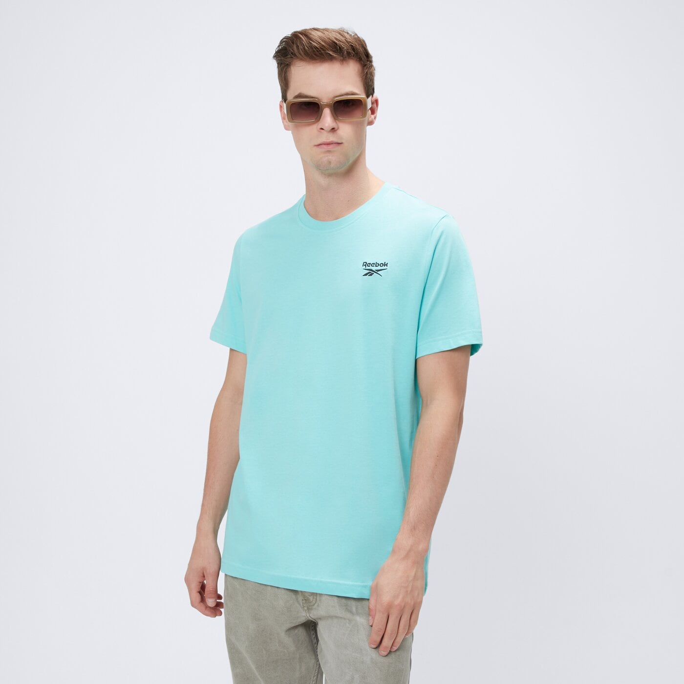 Koszulka męska REEBOK T-SHIRT IDENTITY SMALL LOGO TEE 100216174 kolor zielony