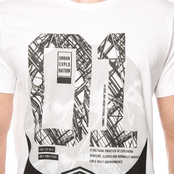 Koszulka męska UMBRO T-SHIRT CRES ul16tsmpr055 kolor biały