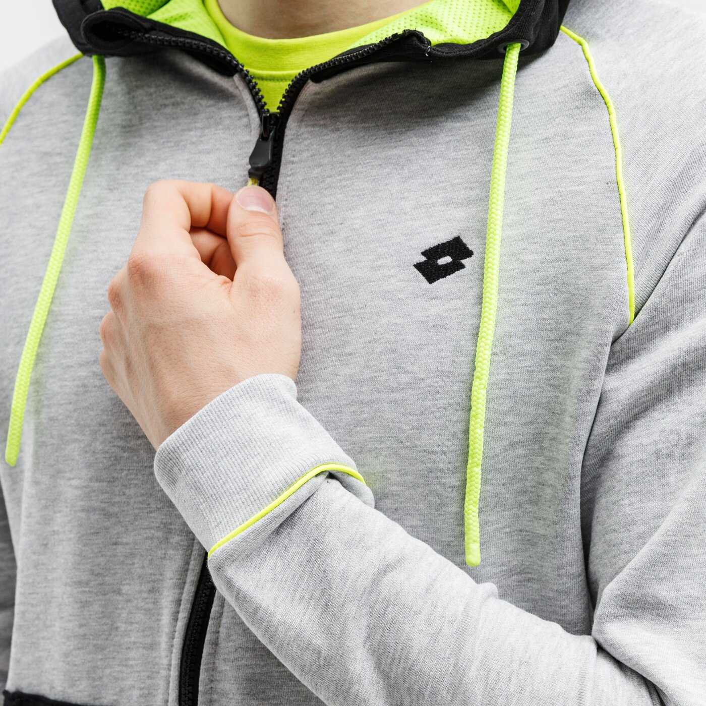 Bluza męska LOTTO BLUZA ROZPINANA Z KAPTUREM NOA lo121blm35002 kolor szary