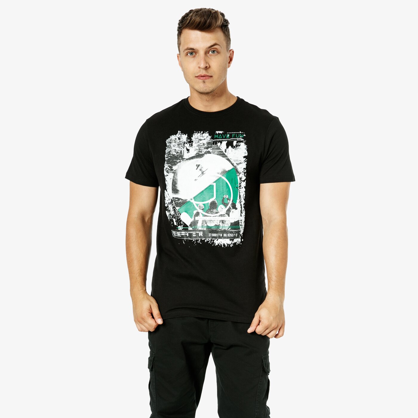 Koszulka męska FEEWEAR T-SHIRT SS WHITEOUT fw38tsm21002 kolor czarny