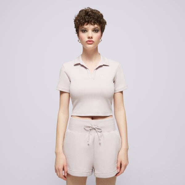 Koszulka damska NIKE T-SHIRT W NSW ESSNTL SS POLO CRP TOP dv7884-019 kolor różowy