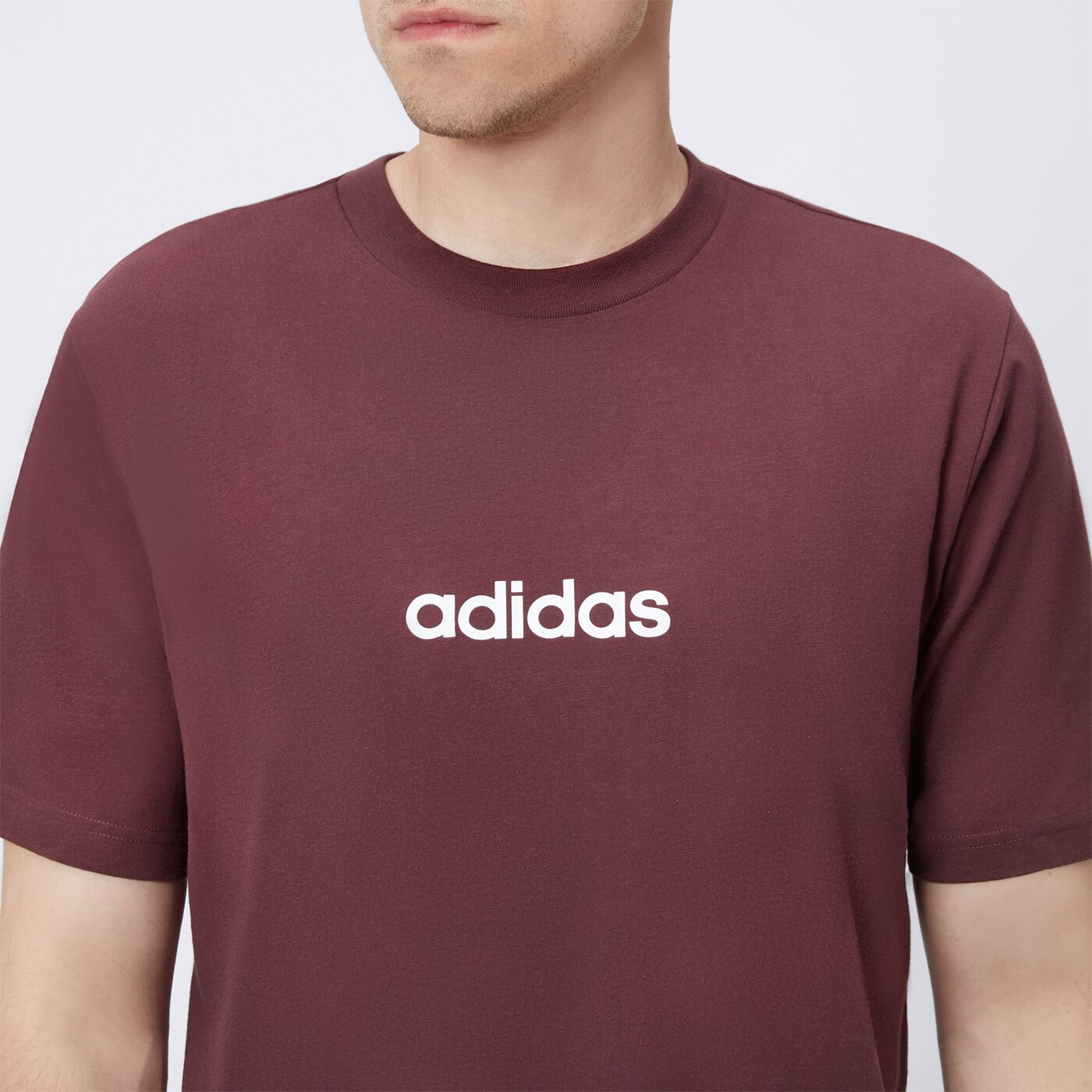 Koszulka męska ADIDAS T-SHIRT M LIN SJ T je8998 kolor bordowy