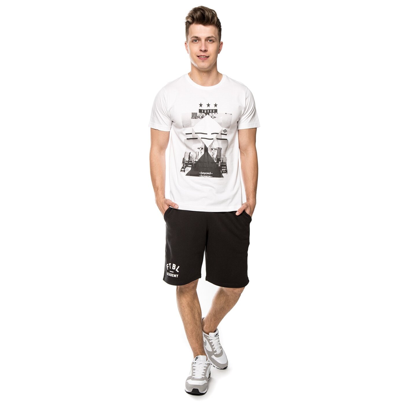 Koszulka męska UMBRO T-SHIRT JURA ul16tsmpr054 kolor biały