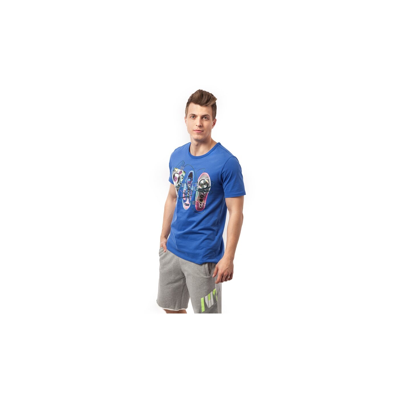 Koszulka męska NIKE T-SHIRT THE RHYTHM HIT'EM 799041493 kolor niebieski