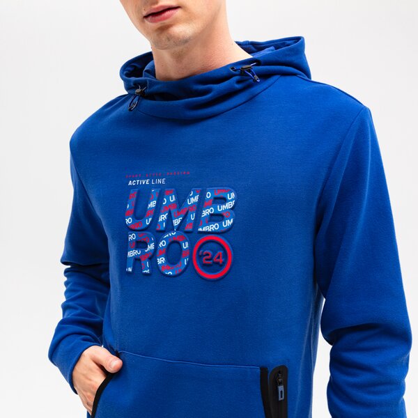 Bluza męska UMBRO BLUZA Z KAPTUREM CLOTHO ul321blm22001 kolor granatowy