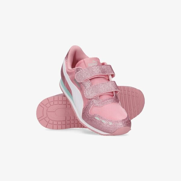 Buty dziecięce PUMA CABANA RACER GLITZ V PS 37098509 kolor różowy