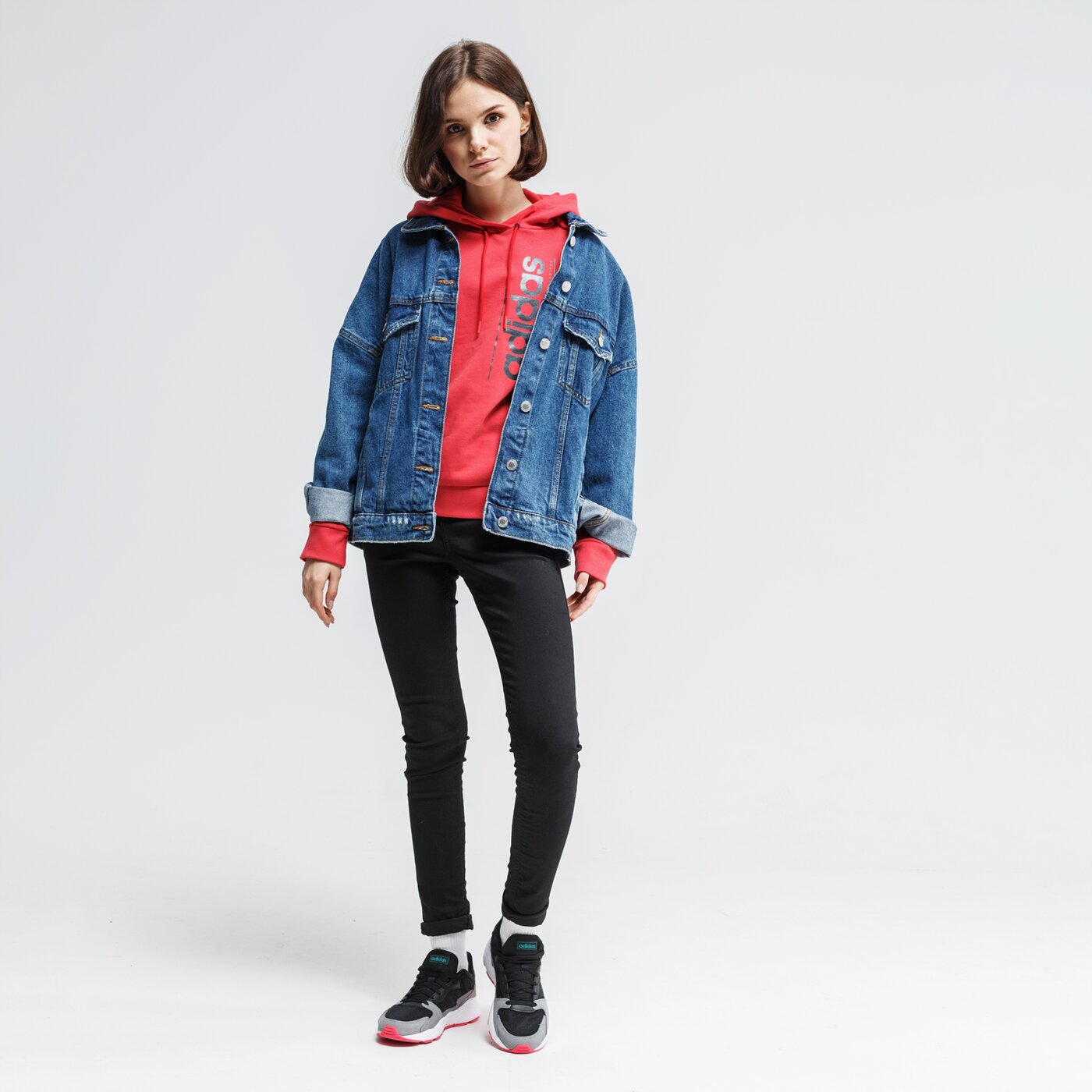 Bluza damska ADIDAS BLUZA Z KAPTUREM W BB HDY fm6206 kolor czerwony