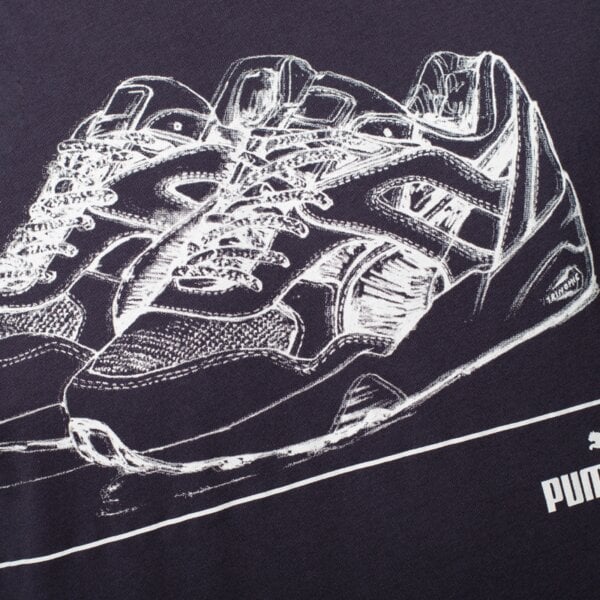 Koszulka męska PUMA T-SHIRT PUMA HANDDRAWN TEE 83440908 kolor granatowy