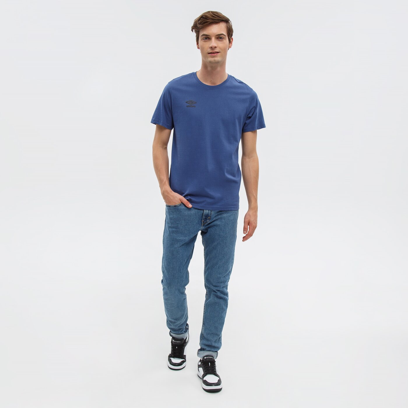 Koszulka męska UMBRO T-SHIRT MARLON ul122tsm90005 kolor niebieski