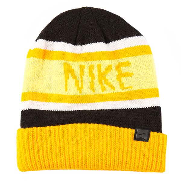 Czapka zimowa damska NIKE CZAPKA NECKFACE BEANIE 574265739 kolor żółty
