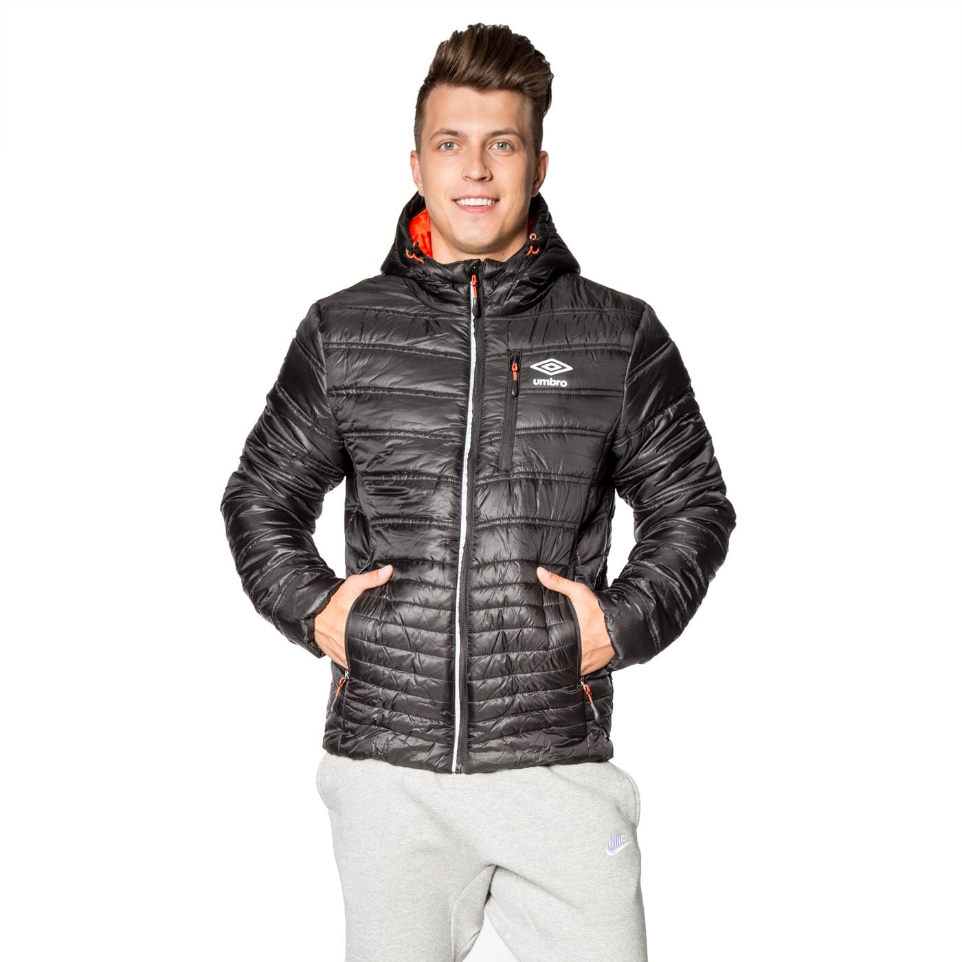 Kurtka zimowa męska UMBRO KURTKA ORANGE ul36kum40001 kolor czarny