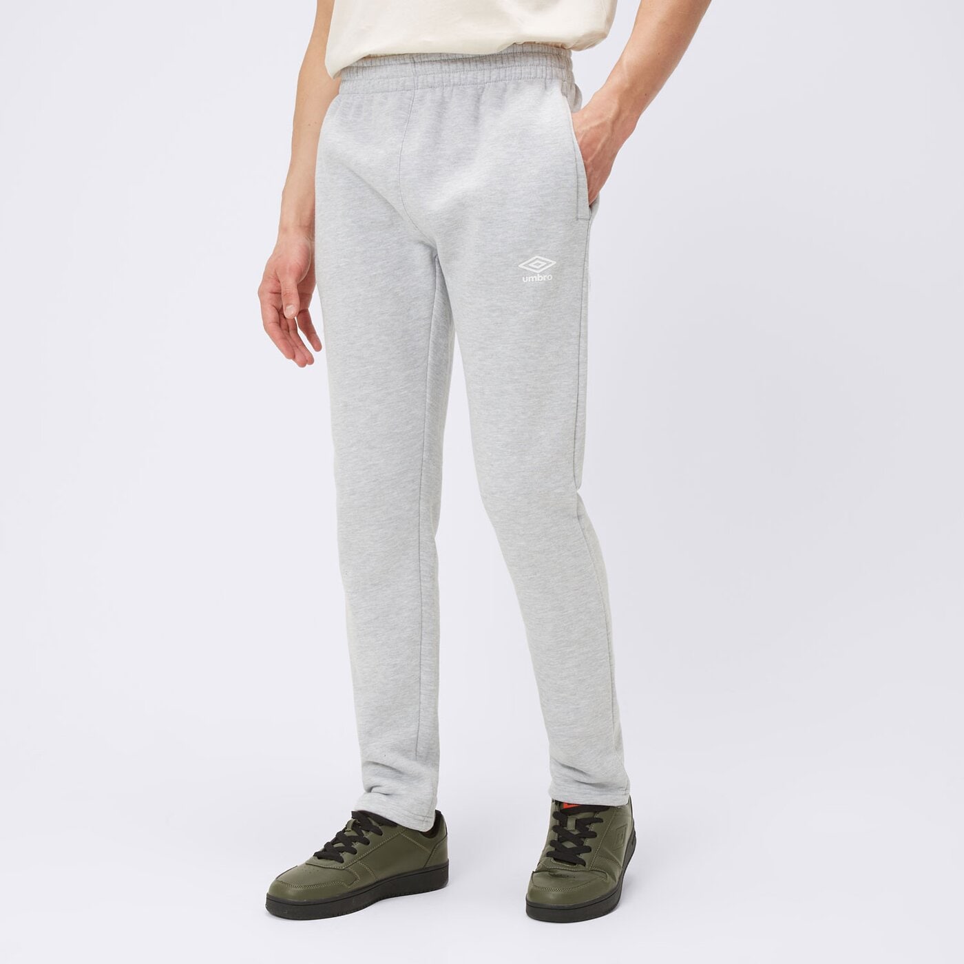 Spodnie dresowe męskie UMBRO SPODNIE FLEECE JOGGER 66415u-263 kolor szary