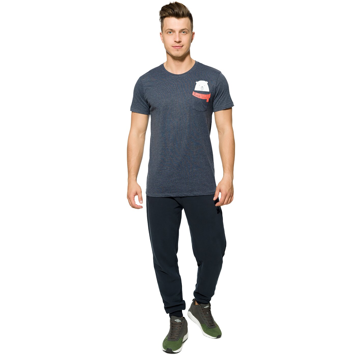 Koszulka męska FEEWEAR T-SHIRT SS BEAR fw37tsm45001 kolor granatowy