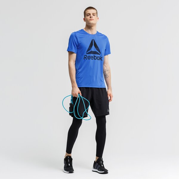 Koszulka męska REEBOK T-SHIRT WOR GRAPHIC TECH du2177 kolor granatowy
