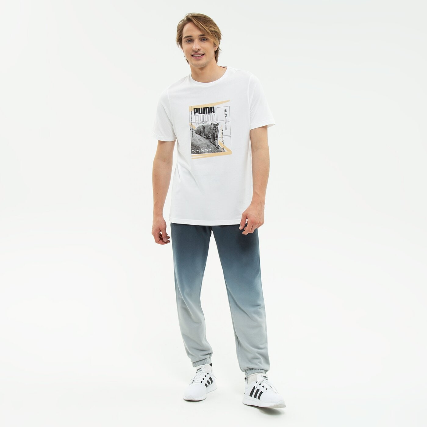 Koszulka męska PUMA T-SHIRT PUMA ART GRAPHIC 671770 02 kolor biały