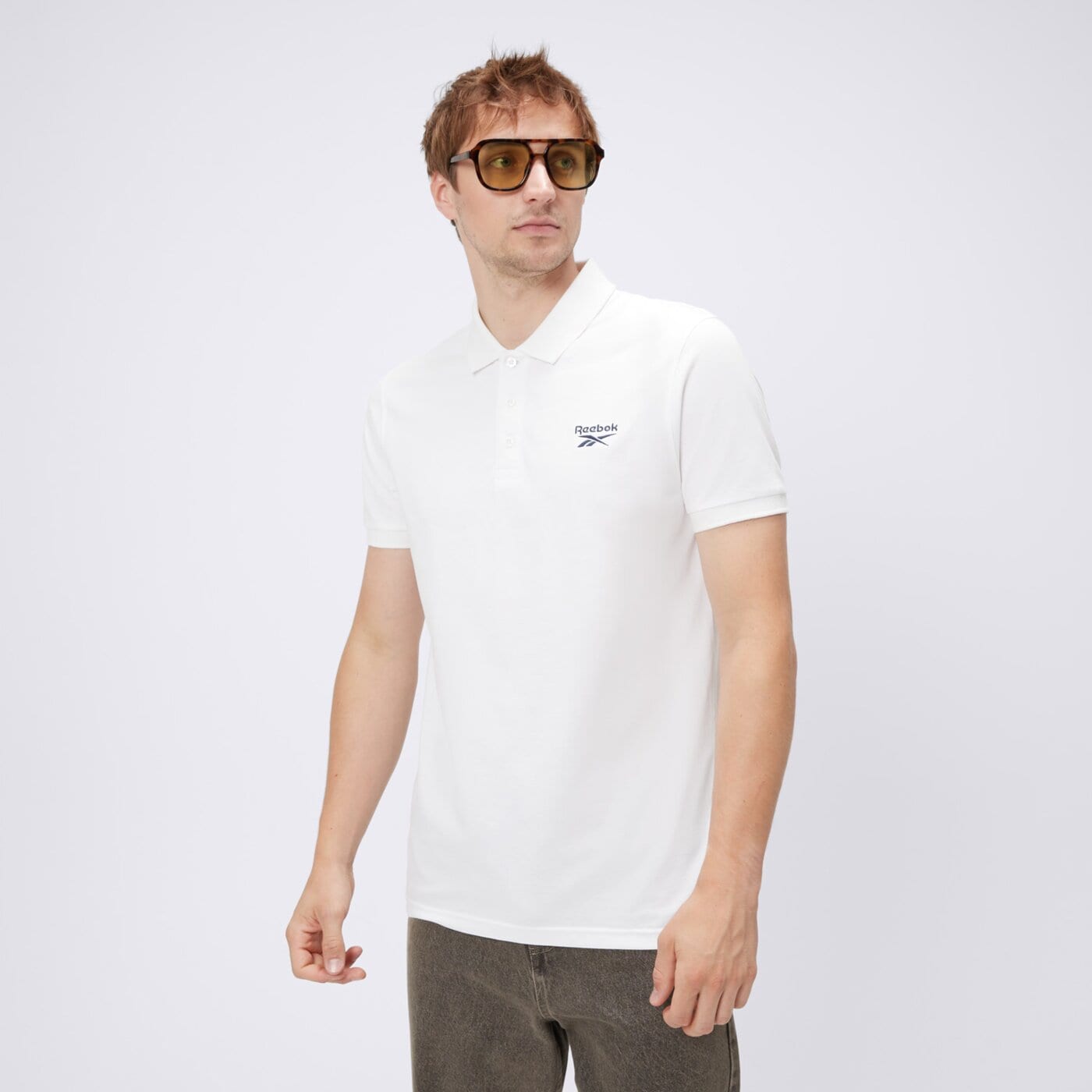 Koszulka polo męska REEBOK POLO BLAZE EMBROIDERED SS 100239700 kolor biały