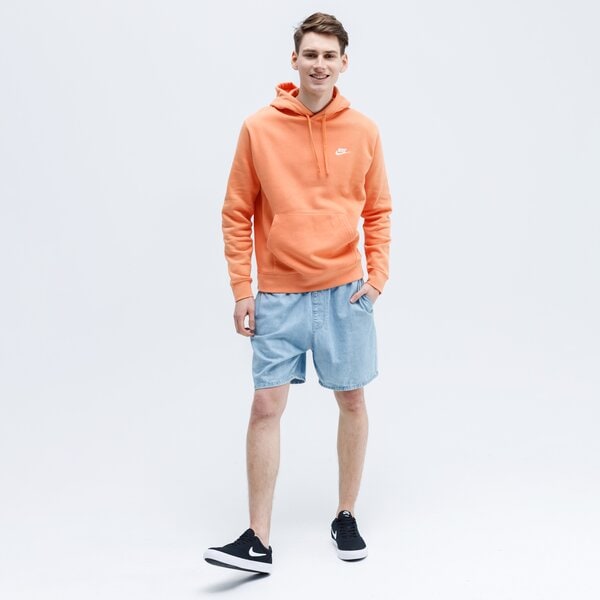 Bluza męska NIKE BLUZA Z KAPTUREM M NSW CLUB HOODIE PO BB bv2654-871 kolor pomarańczowy