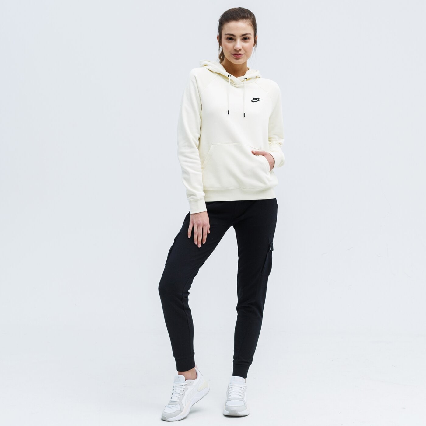 Bluza damska NIKE BLUZA Z KAPTUREM SPORTSWEAR ESSENTIAL bv4124-113 kolor beżowy