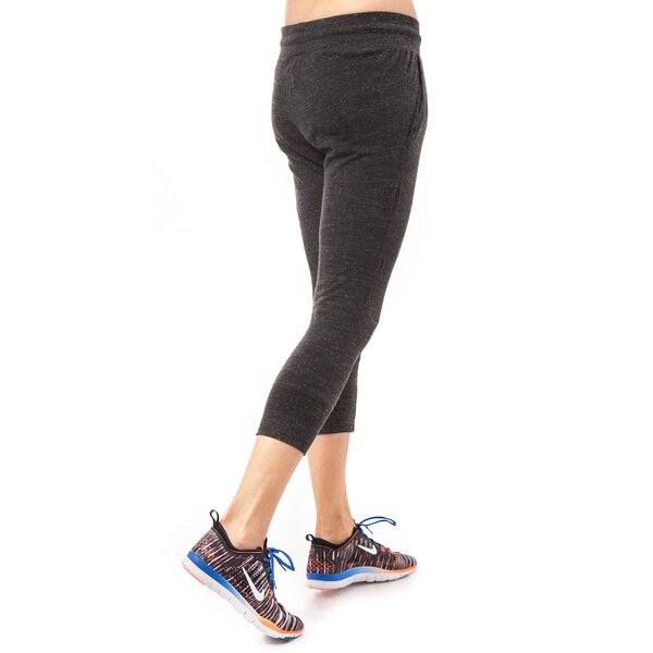 Spodnie dresowe damskie NIKE SPODNIE GYM VINTAGE CAPRI 668933010 kolor czarny