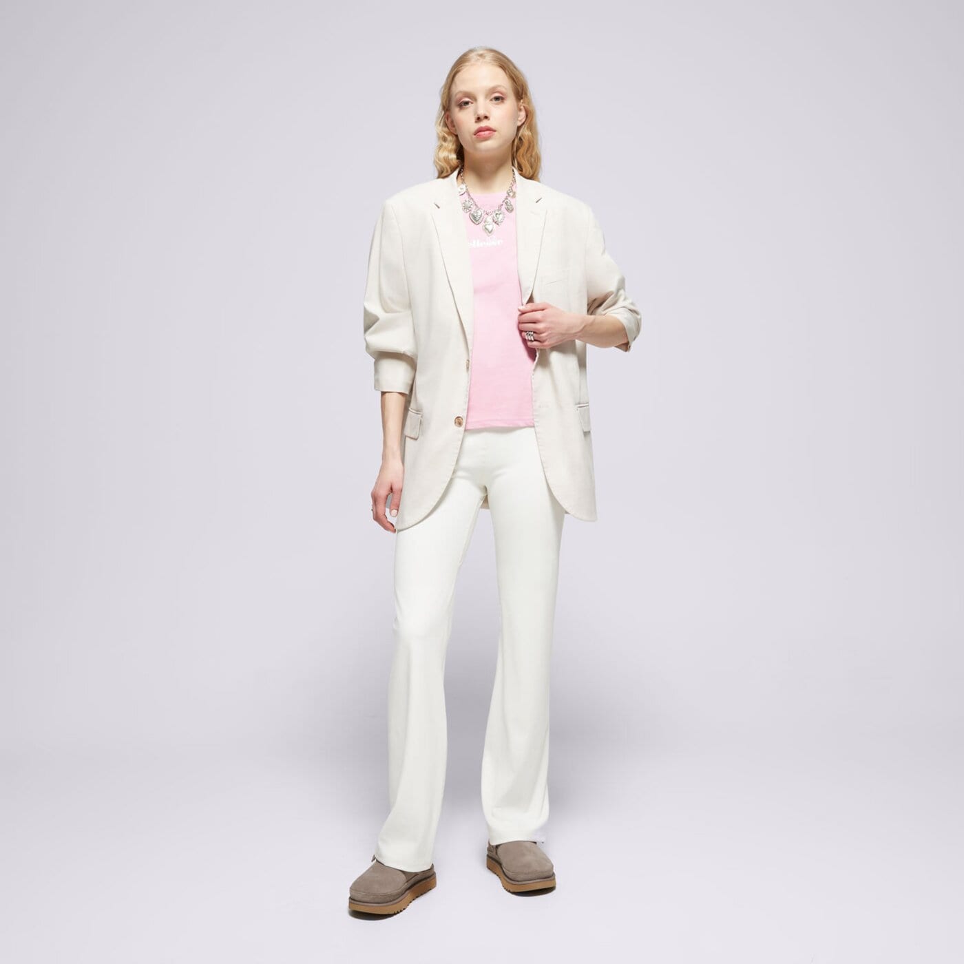 Spodnie dresowe damskie ELLESSE LEGGINGS ORNELLLI LEGGING OFF WHT sgz22013904 kolor biały