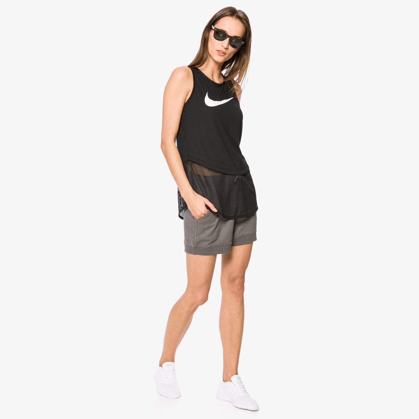 Top damski NIKE TANK W NSW SWSH MSH 876655010 kolor czarny