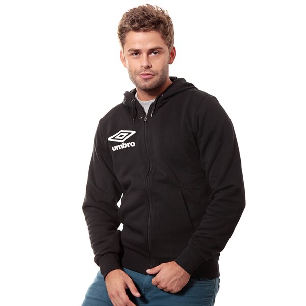 Bluza męska UMBRO BLUZA HOODED FULL ZIP JACKET 62586u060 kolor czarny