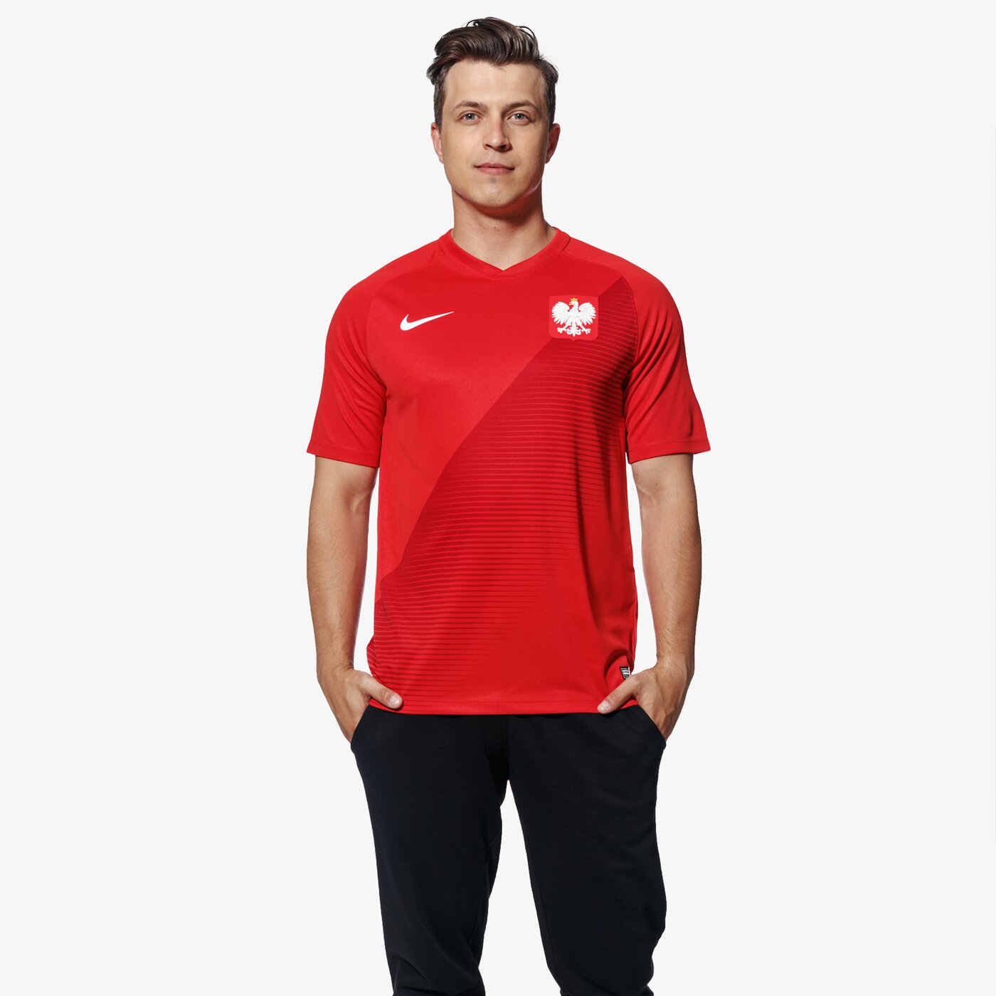 Koszulka męska NIKE T-SHIRT SS POL M NK BRT FTBL TOP SS AW aa3433-611 kolor czerwony