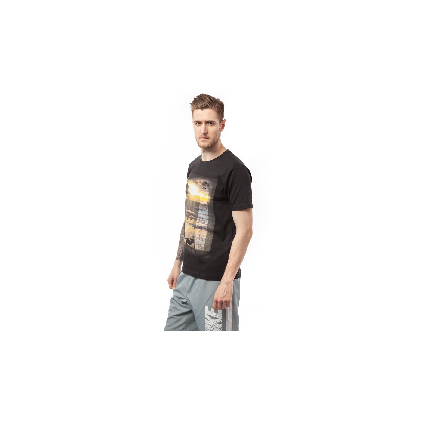 Koszulka męska UMBRO T-SHIRT BRIDO ul15tsmpr030 kolor czarny