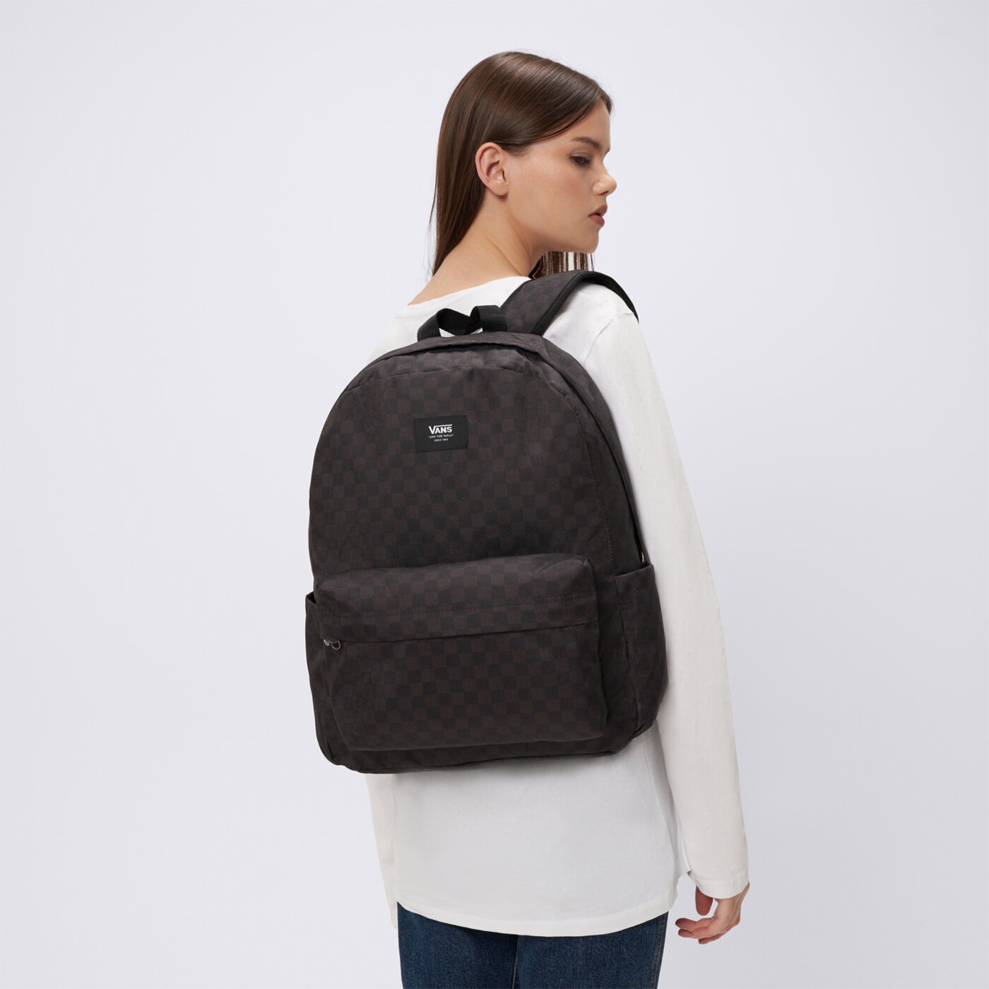Plecak damski VANS PLECAK OLD SKOOL CHECK BACKPACK vn000h4xba51 kolor czarny
