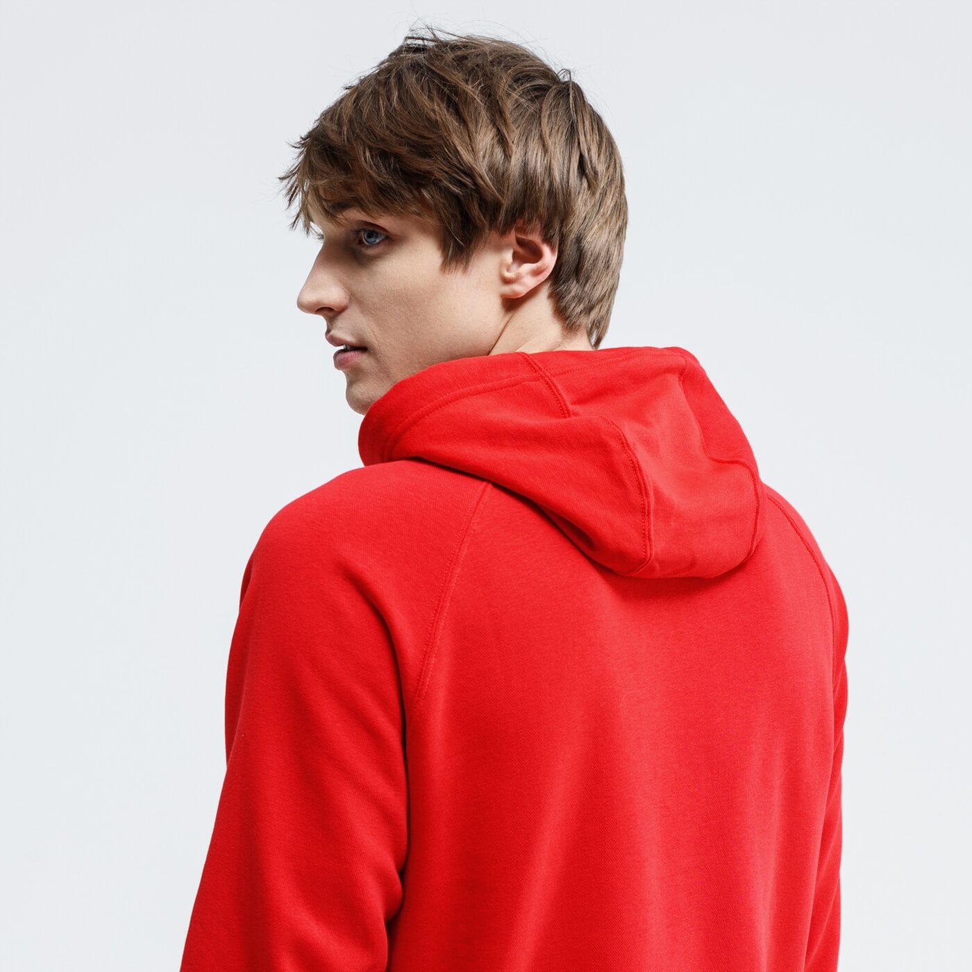 Bluza męska NIKE BLUZA Z KAPTUREM M NSW SWOOSH PO FT cj4863-657 kolor czerwony