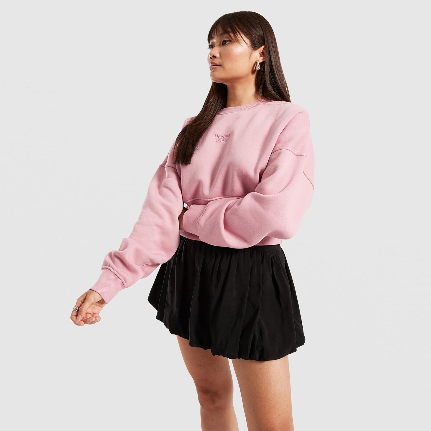 Bluza damska REEBOK BLUZA RICHARD CROPPED CREWNECK SWEATSHIRT 100241207 kolor różowy
