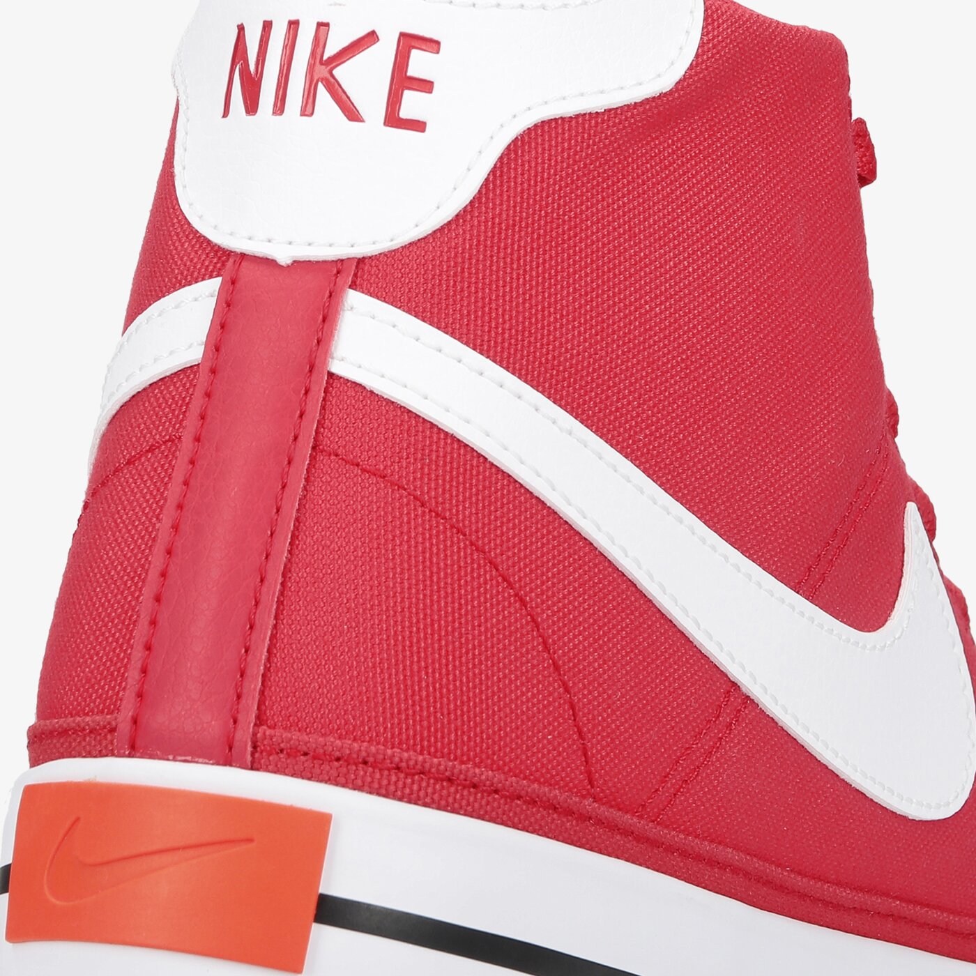 Buty sportowe męskie NIKE COURT LEGACY MID CANVAS dd0162-600 kolor czerwony