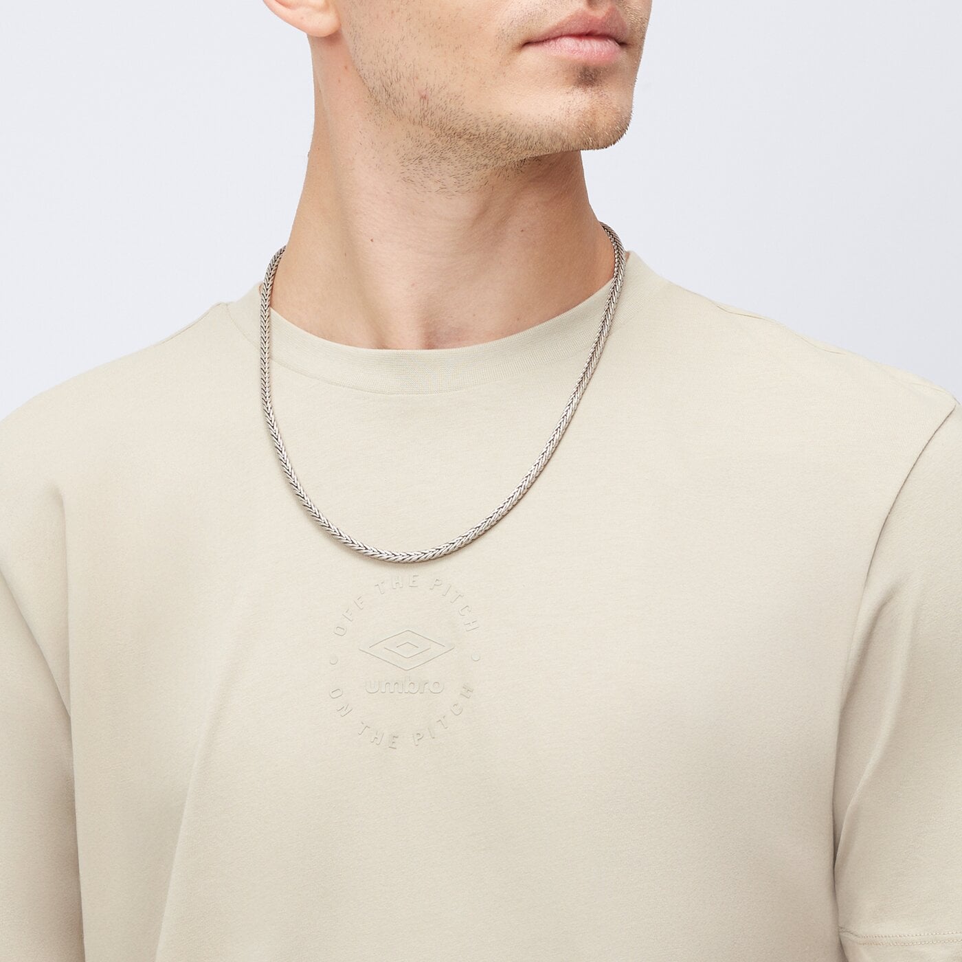 Koszulka męska UMBRO T-SHIRT RLXD TEE 66607u-mru kolor beżowy