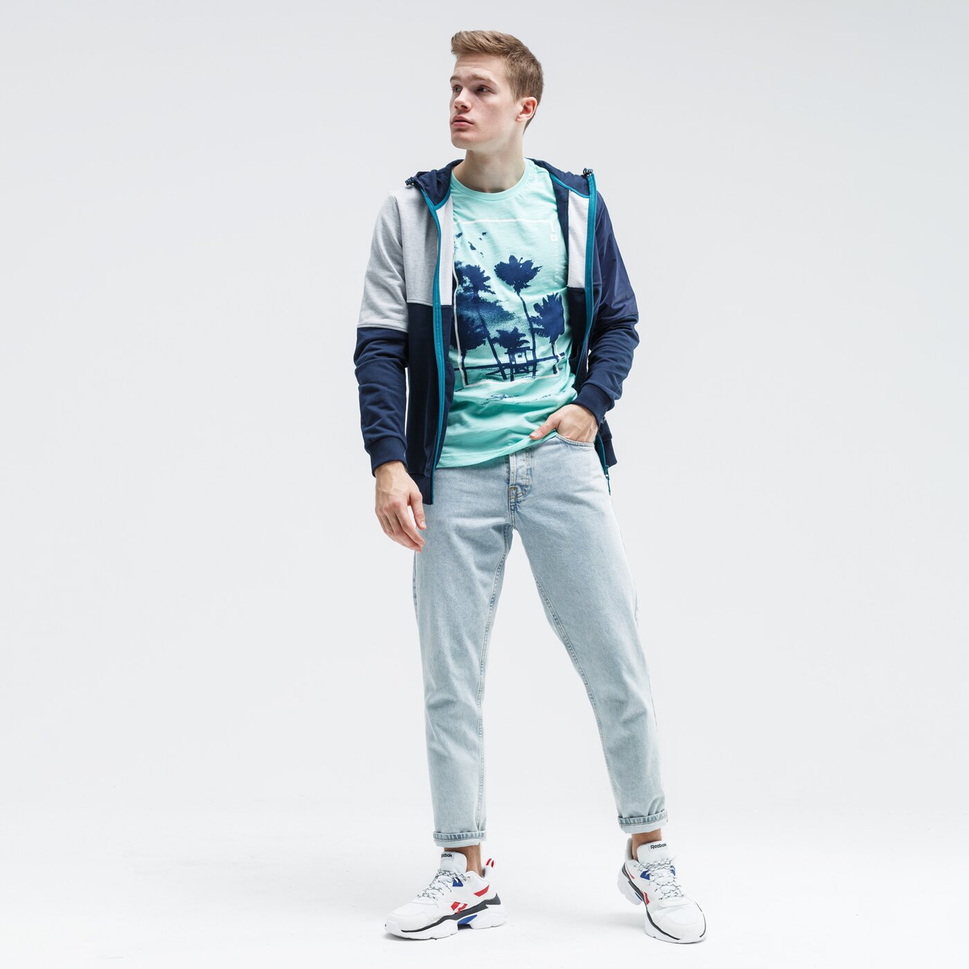 Bluza męska LOTTO BLUZA ROZPINANA Z KAPTUREM EDWIN lo120blm31001 kolor granatowy