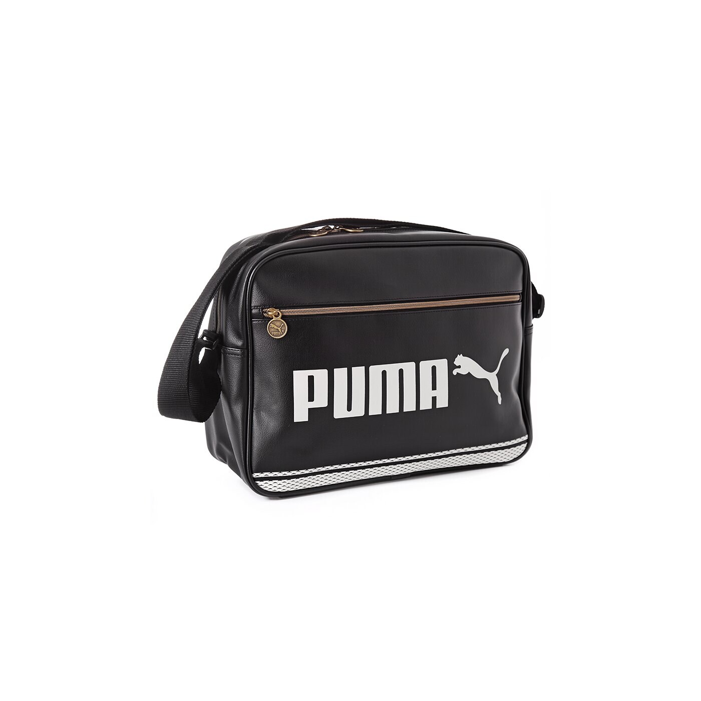 Torba sportowa damska PUMA TORBA CAMPUS REPORTER BLACK-SILVER BIRCH 7174401 kolor czarny