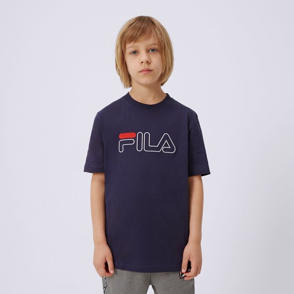 Koszulka dziecięca FILA T-SHIRT FILA PEW NVY fw23jdk001pewnvy kolor granatowy