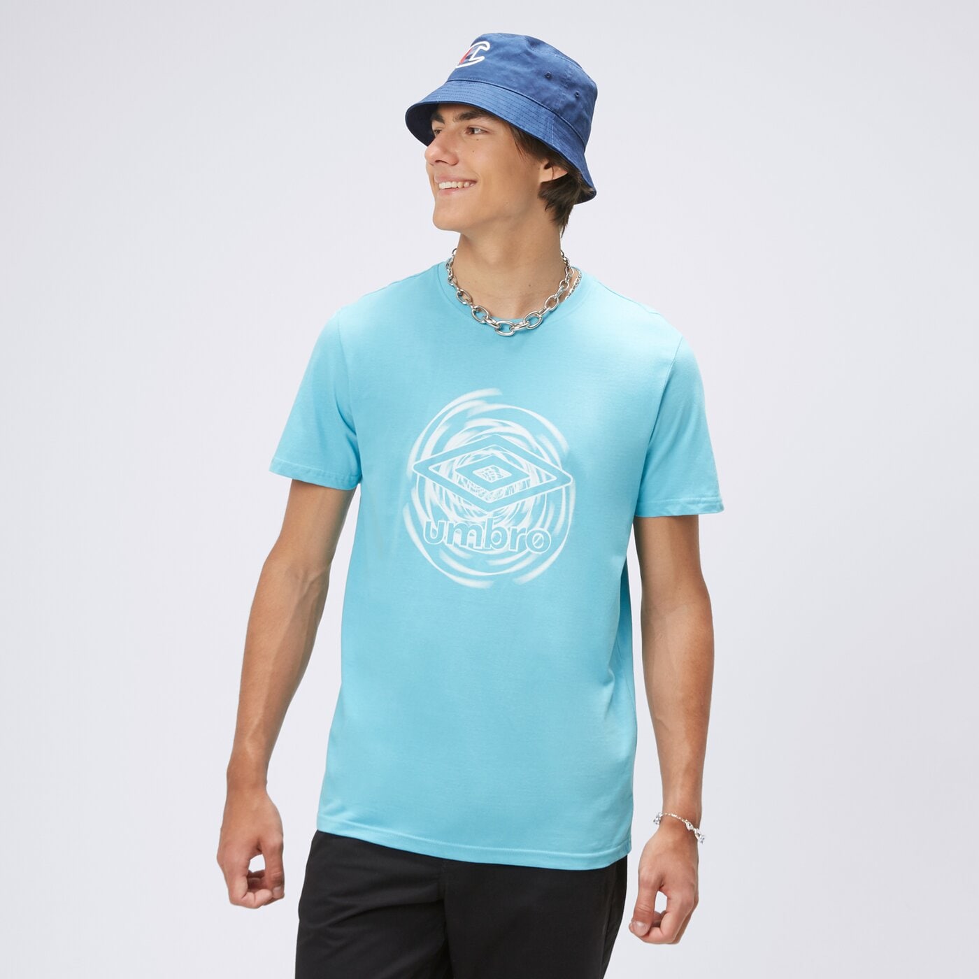 Koszulka męska UMBRO T-SHIRT PAFOSI ul123tsm01001 kolor niebieski