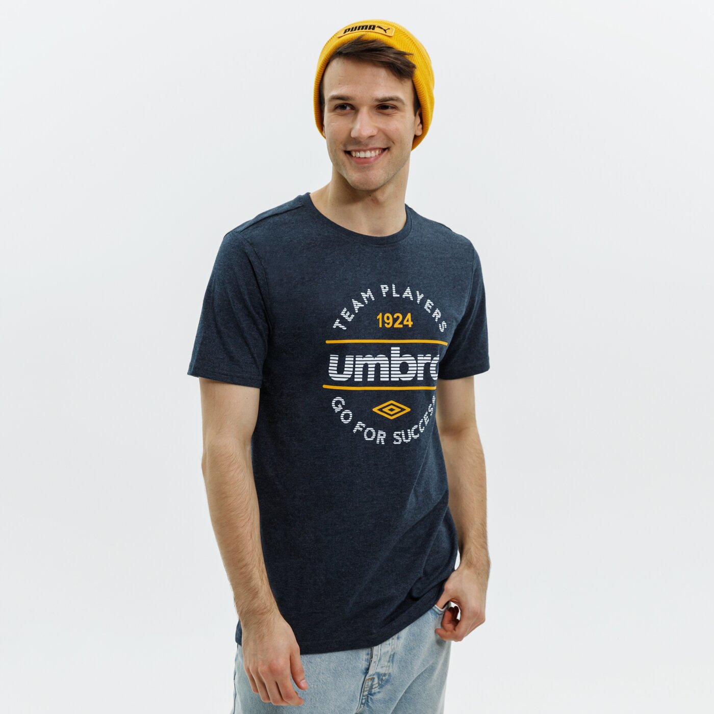 Koszulka męska UMBRO T-SHIRT FENNO ul321tsm04002 kolor granatowy