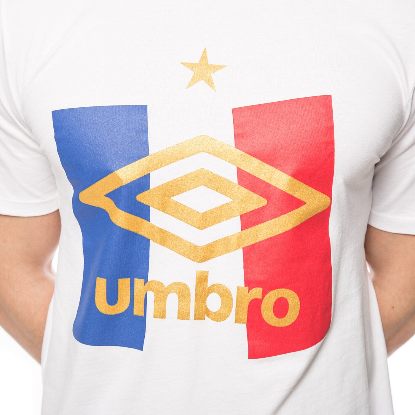 Koszulka męska UMBRO T-SHIRT FLAG FRANCE 64182u002 kolor biały